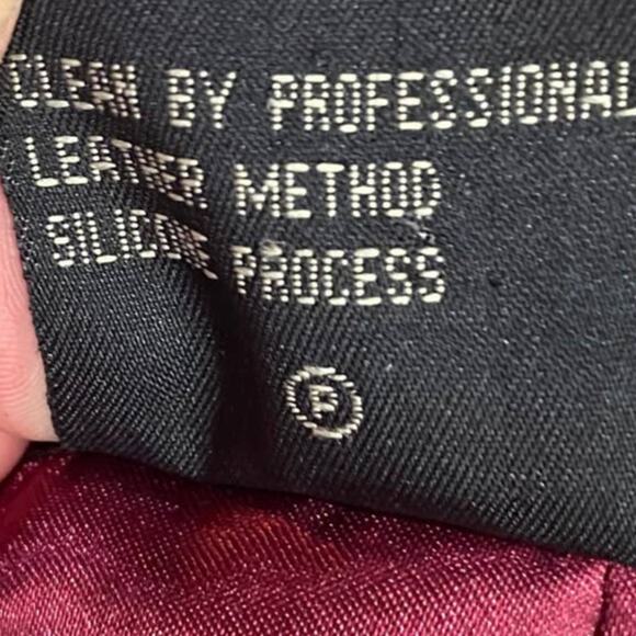 Vintage Leather Jacket Single Breasted Button Down Collared Purple Magenta XS - Picture 12 of 14